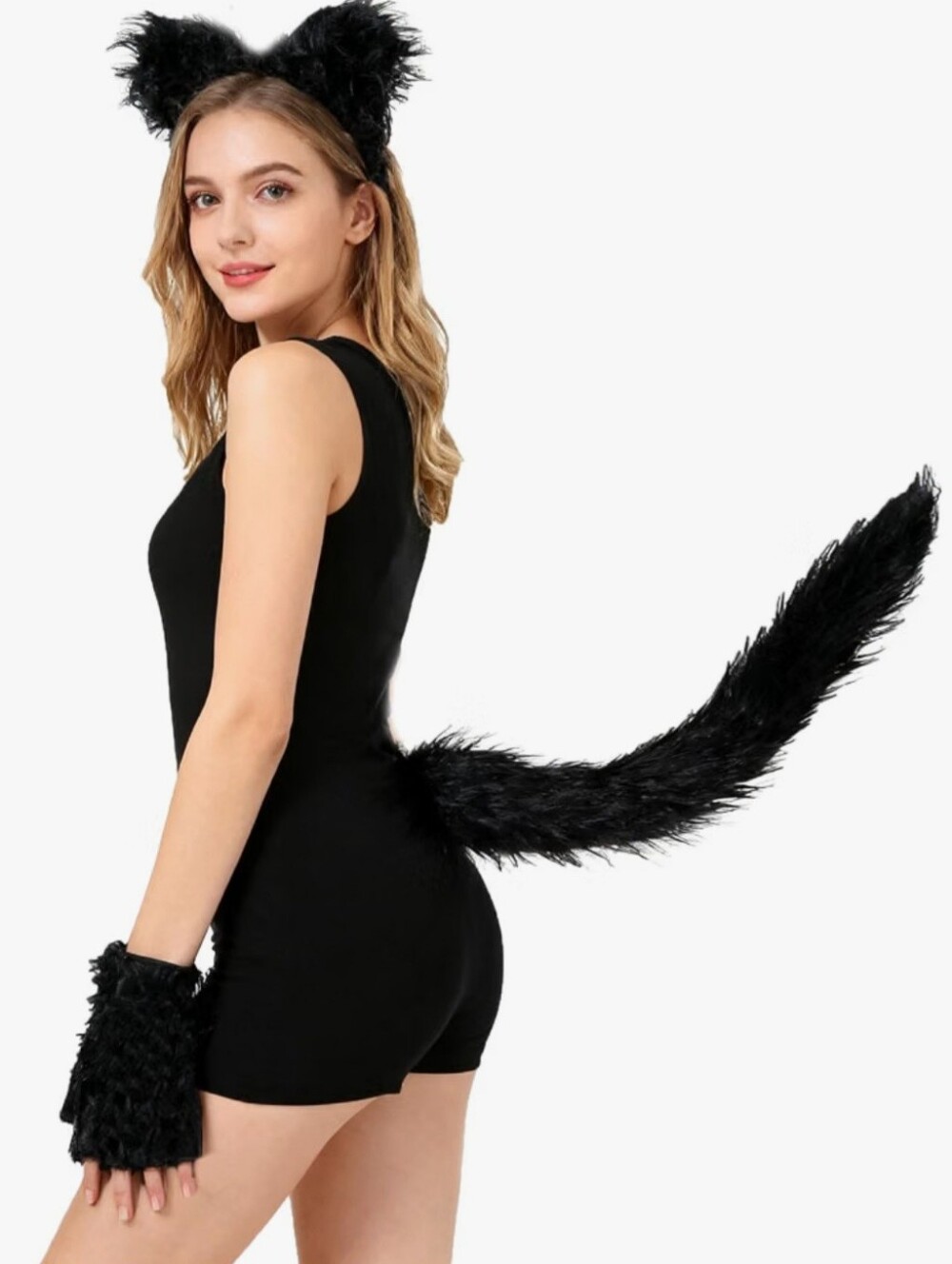 Purfun Fuzzy Werewolf Costume Accesory Set Includes Tail, Headband , Gloves